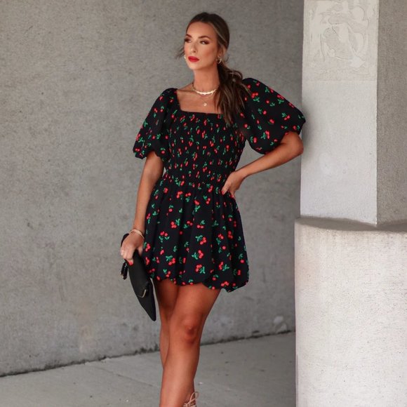 English Factory Dresses & Skirts - 🏷 *NWT* English Factory Black Cherry Mini Dress - Size Large